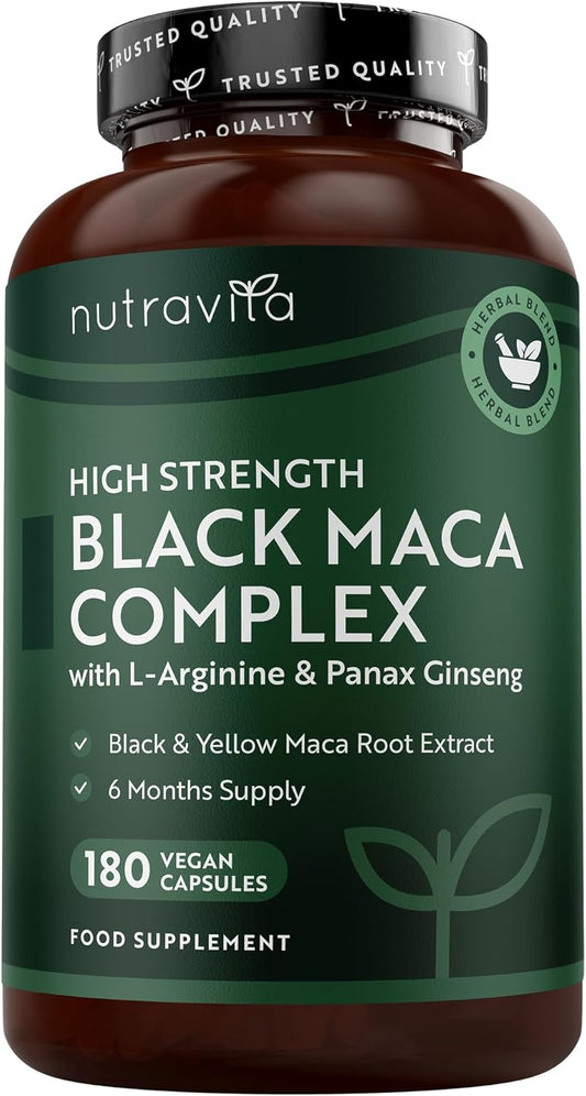 Nutravita Maca 5000 mg - 180 Capsules Véganes - 6 Mois