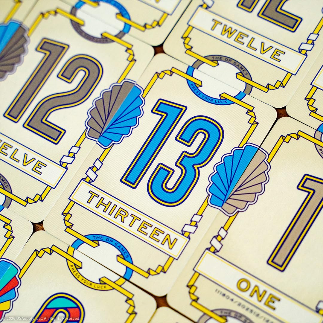 USAopoly Flip 7 | The Ultimate Blend of Press Your Luck and Strategy | Fast-Paced Addictive Card Game | Quick to Learn and Easy to Teach | 3+ Players | Ages 8+ | English