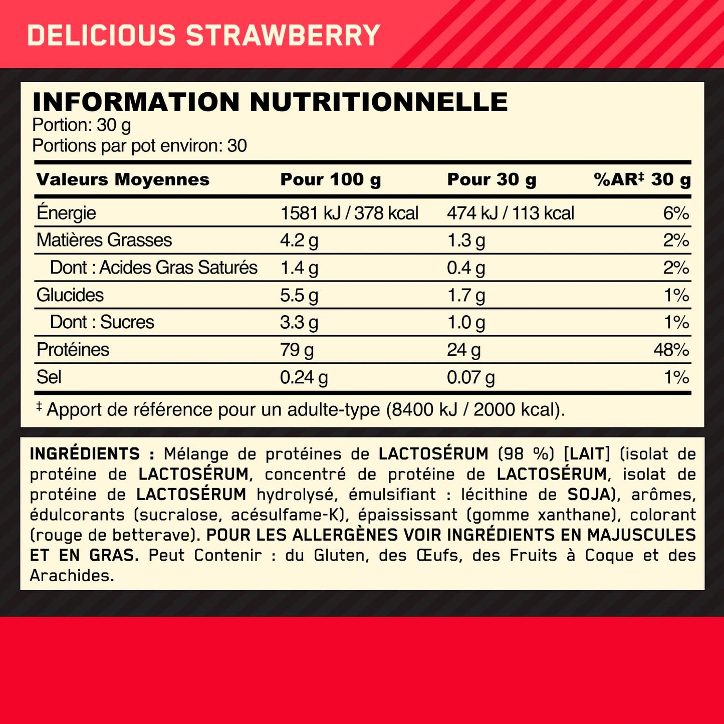 Optimum Nutrition Gold Standard 100% Whey Protéine en Poudre, 896 g