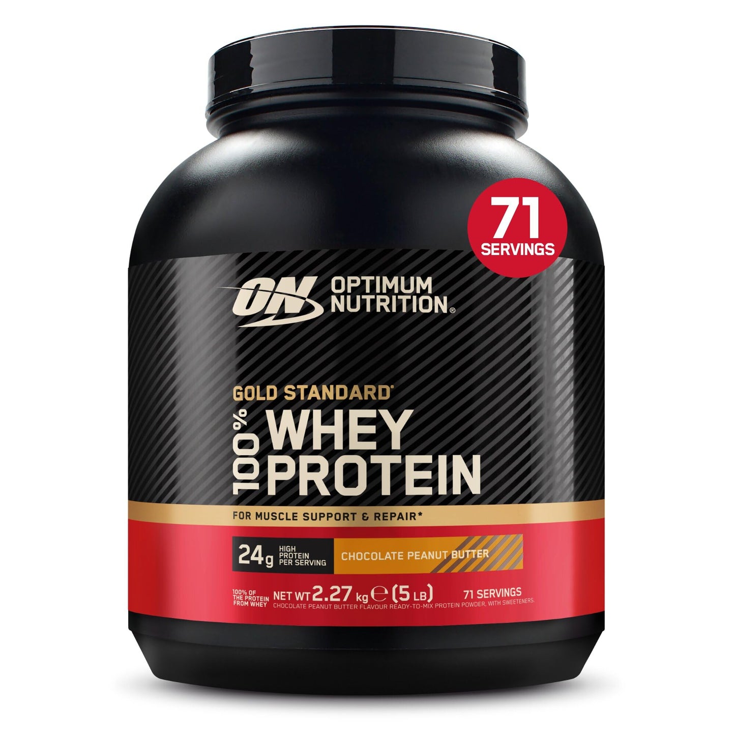 Optimum Nutrition Gold Standard 100% Whey Protéine en Poudre, 2,26 kg
