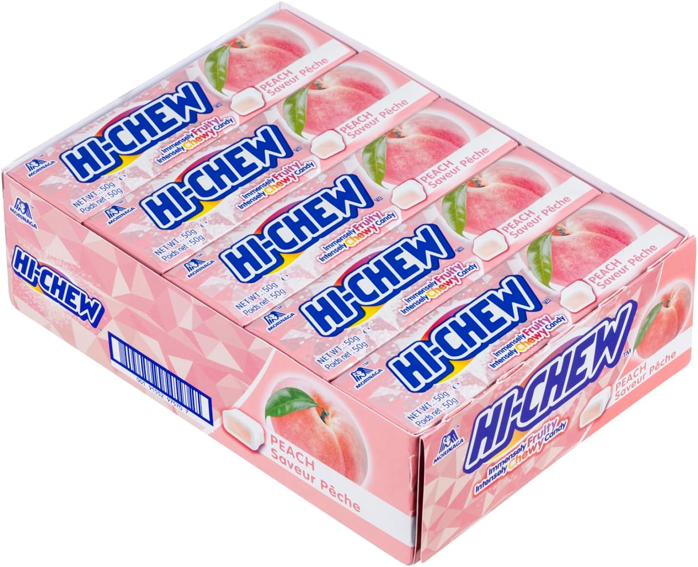 HI-CHEW Bonbons à Mâcher Saveur Pêche 15 Étuis X 50 g