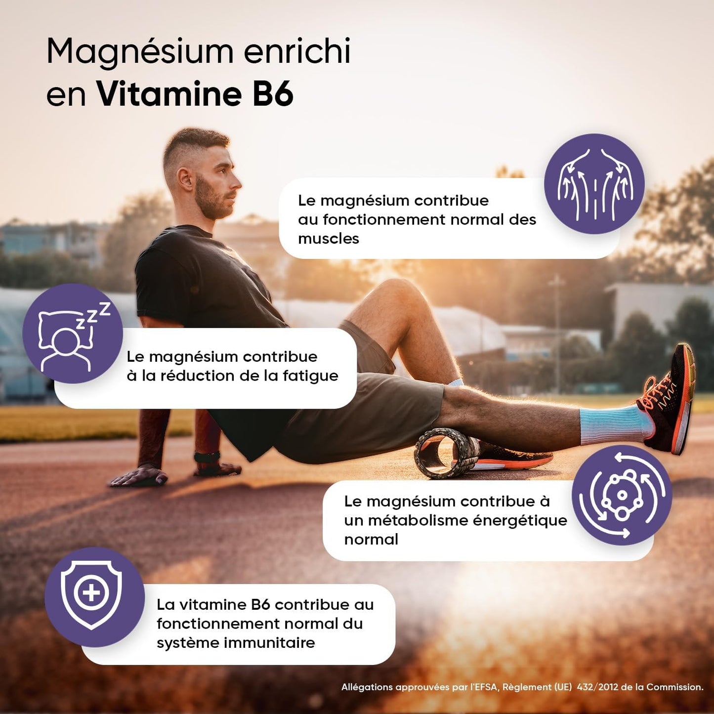Magnesium Bisglycinate + Vitamine B6 1422mg - 180 Gélules Vegan