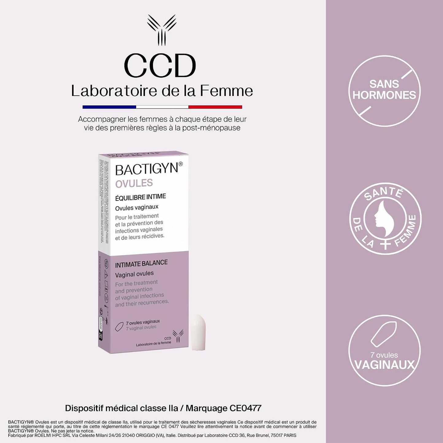 BACTIGYN Ovules Vaginaux - Traitement et Prévention Vaginose Bactérienne, Mycose, Sécheresse et récidives - Restaure la Flore Intime - Démangeaisons et Inconfort - 7 Ovules Sans Hormones