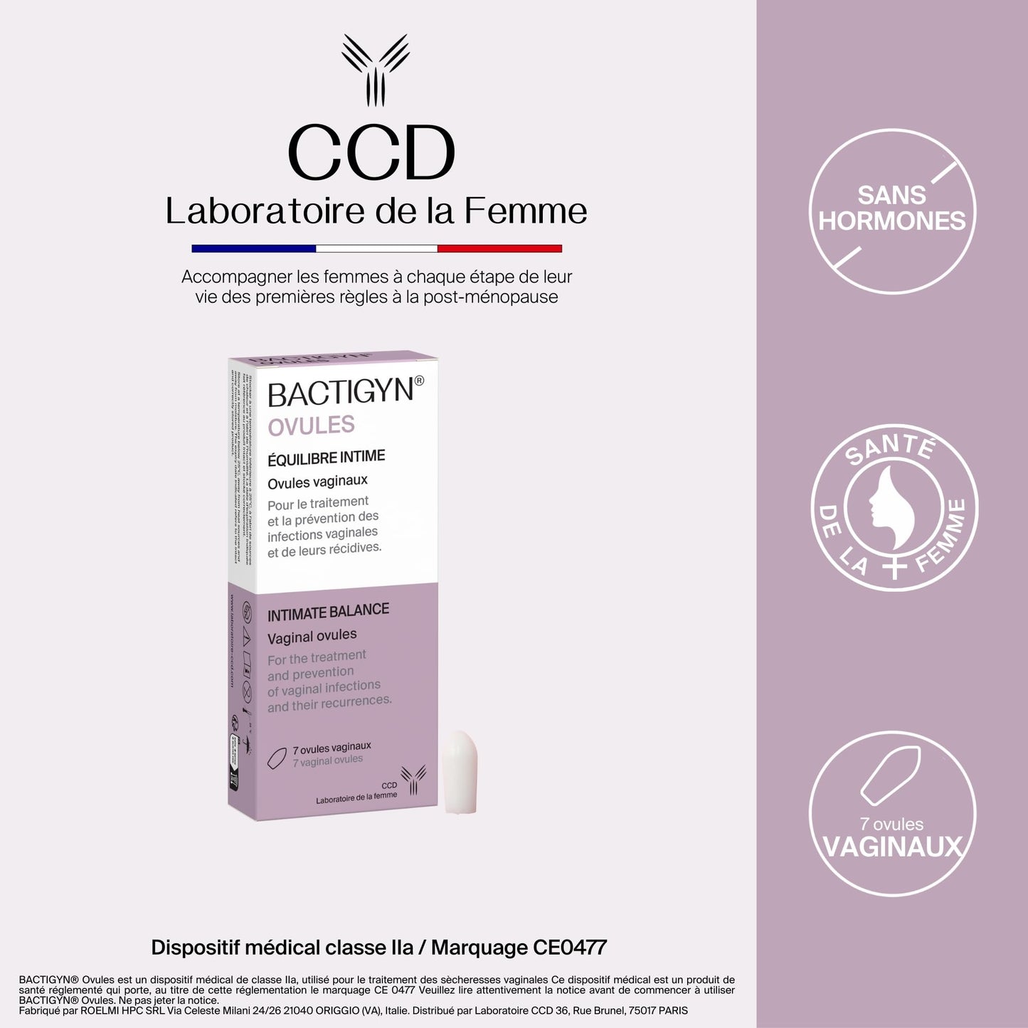 BACTIGYN Ovules Vaginaux - Traitement et Prévention Vaginose Bactérienne, Mycose, Sécheresse et récidives - Restaure la Flore Intime - Démangeaisons et Inconfort - 7 Ovules Sans Hormones