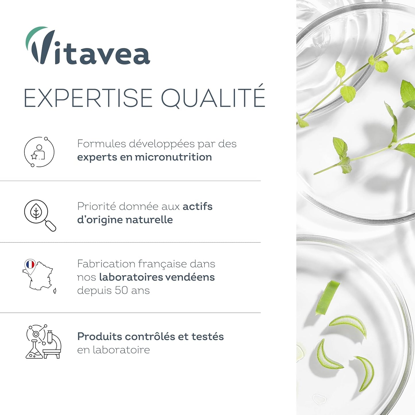 VITAVEA BIEN-ETRE - Gummies Belle Peau - Acide hyaluronique, Vitamine C, Vitamine E, Zinc et Immortelle d'Italie - Triple action : Antioxydant, éclat, souplesse de la peau - 30 Gummies - Goût pêche