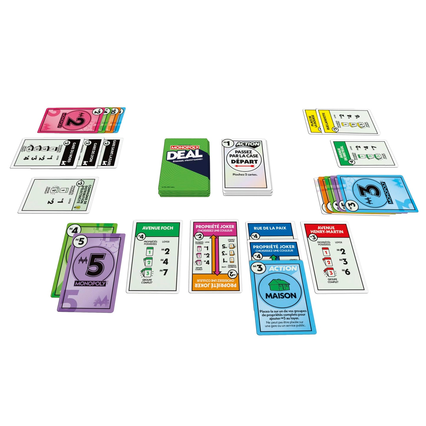 Monopoly Deal, Jeu de Cartes Rapide Inspiré du Jeu de Société Classique, Idée Cadeau d'anniversaire pour Garçons et Filles, Enfants et Familles, Dès 8 Ans
