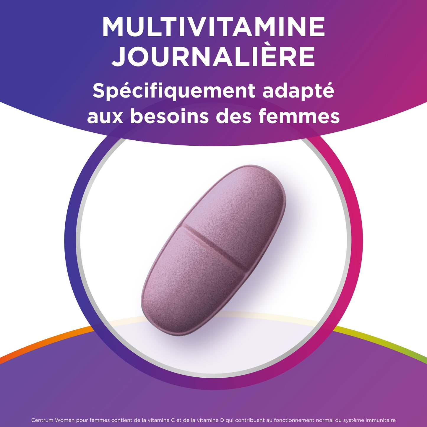 CENTRUM Women 50+ - Multivitamines et Minéraux pour Femme de +50 ans - 23 nutriments Vit D, C, B6, B12, Fer & Zinc - Complément Alimentaire Fatigue, Immunité & Soutien Cognitif - 30 Comprimés - 1 Mois