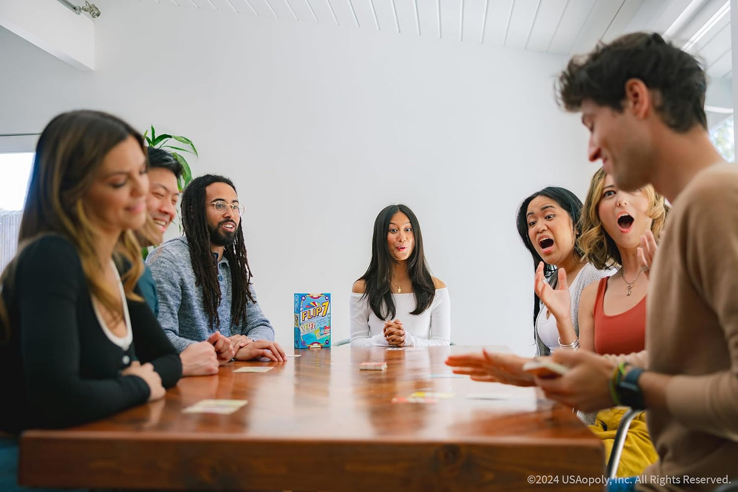USAopoly Flip 7 | The Ultimate Blend of Press Your Luck and Strategy | Fast-Paced Addictive Card Game | Quick to Learn and Easy to Teach | 3+ Players | Ages 8+ | English