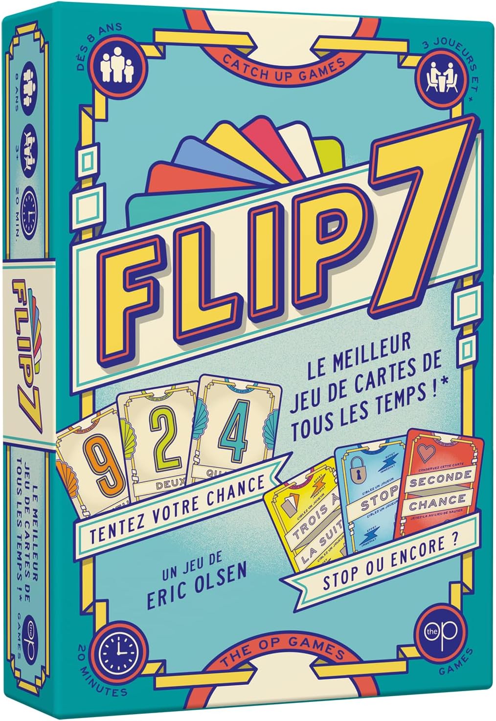Catch Up Games Flip 7, Jeu de Cartes Rapide et Malin, 3-6 Joueurs dès 8 Ans