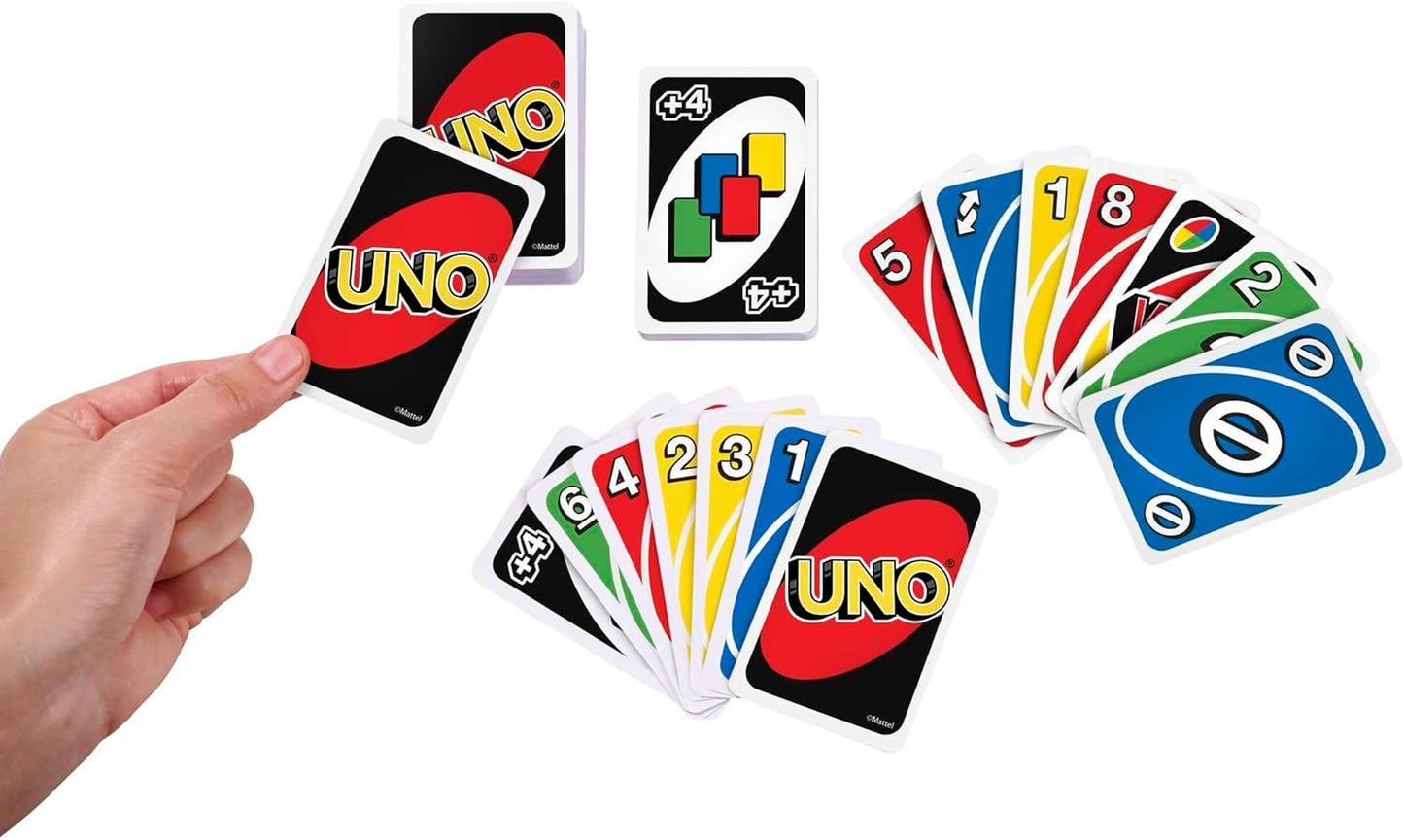 Mattel Games UNO Jeu de Cartes, 7+ Ans, 2-10 Joueurs