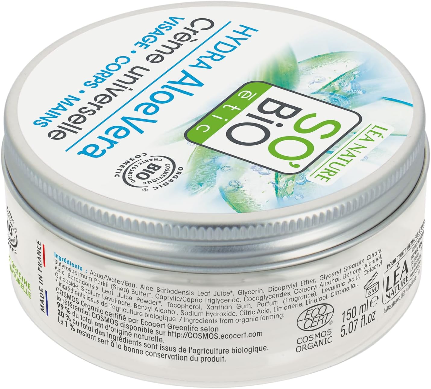 Crema Universal Aloe Vera Bio SO'BIO ETIC, formato 150ml - Lote de 2