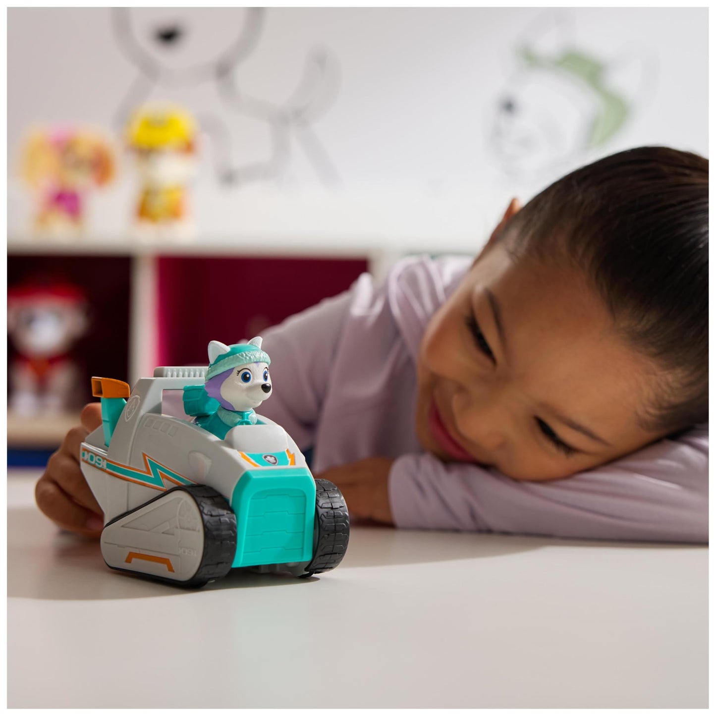 Paw Patrol - Pat Patrouille - Véhicule 15 Cm Et Figurine Liberty