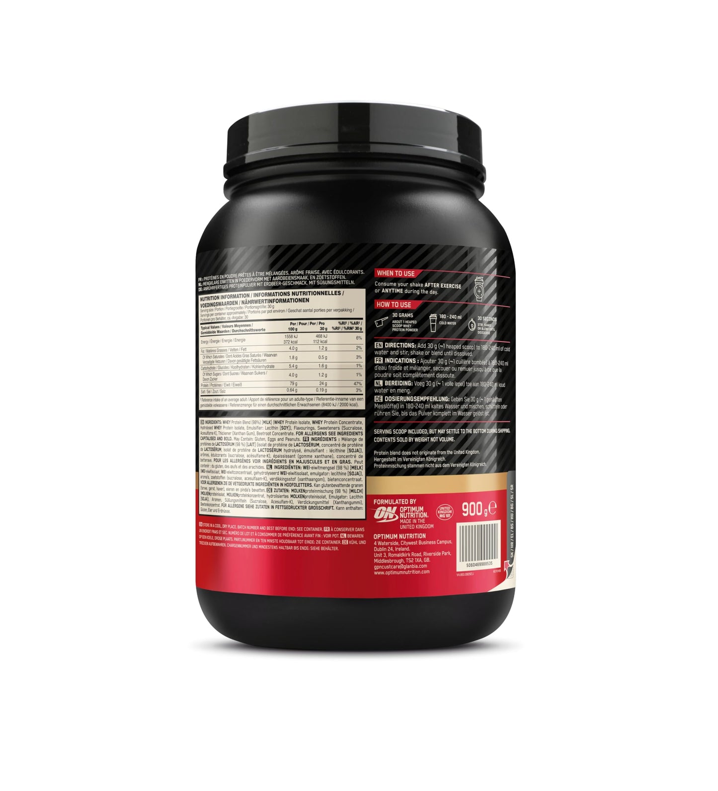 Optimum Nutrition Gold Standard 100% Whey Protéine en Poudre, 896 g
