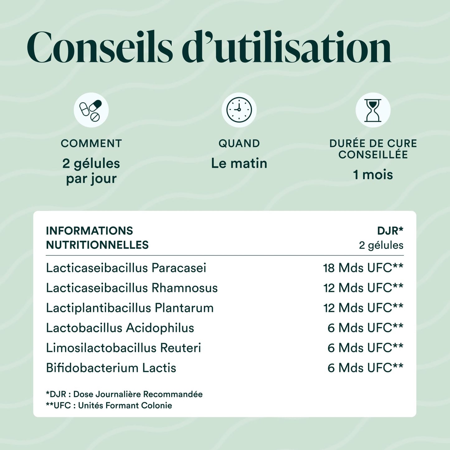 Probiotique - 20 Milliards UFC/Jour, 30 Gélules - 1 Mois
