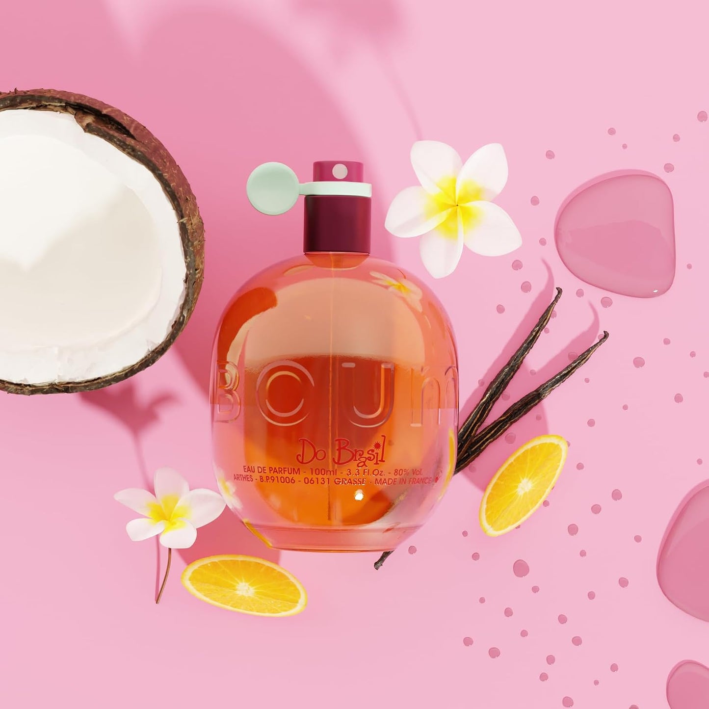 JEANNE ARTHES - Eau de Parfum Femme - Boum Do Brazil - Floral - Fleur de Tiaré et Musc - Fabriqué en France à Grasse - Cadeau femme - Flacon Vaporisateur 100 ml