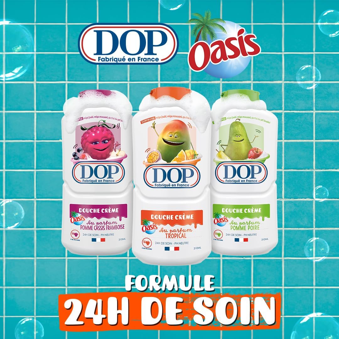 DOP Douche Crème Pomme Cassis Framboise pH Neutre Sans Savon 310ml