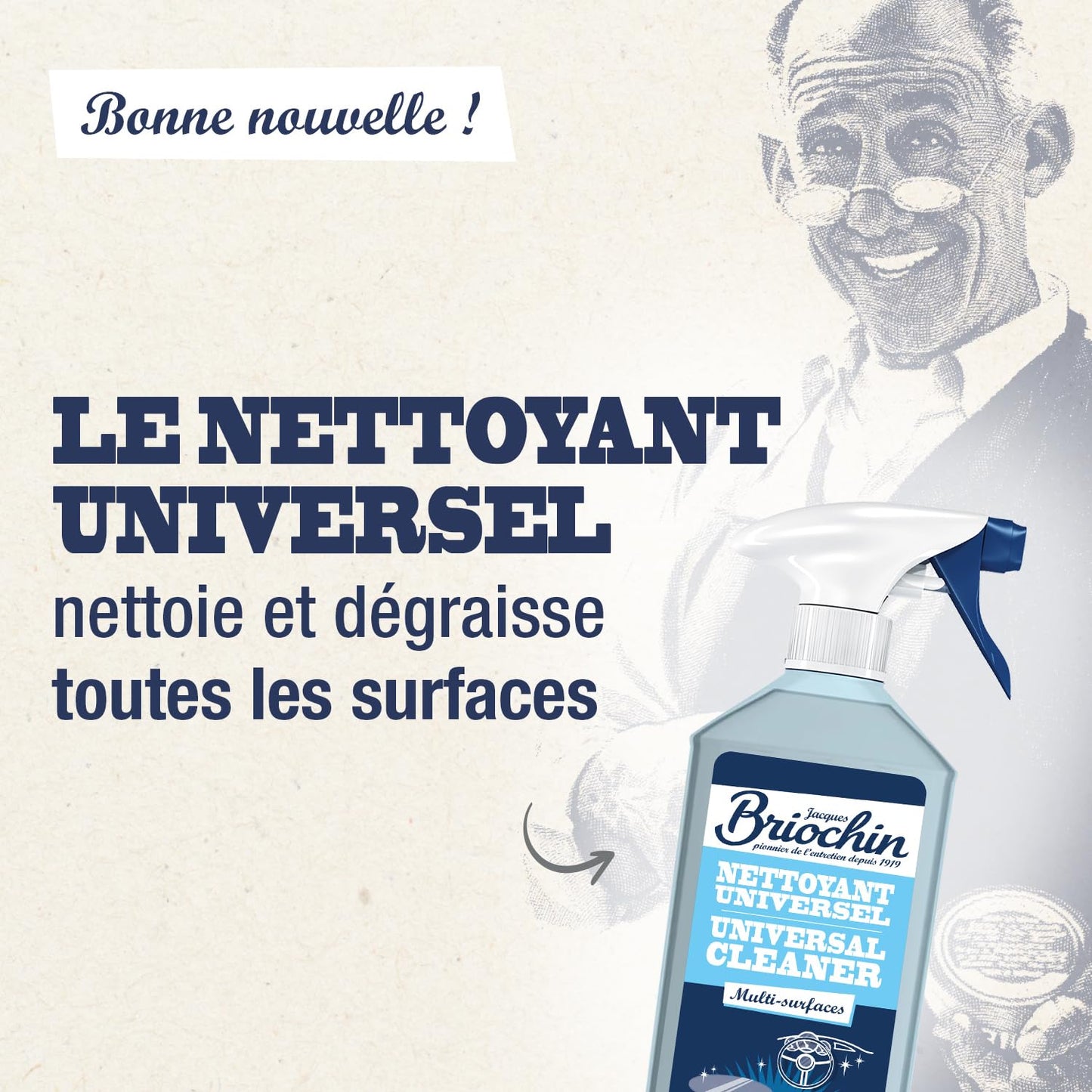 BRIOCHIN Nettoyant salle de bain 3 en 1 parfum floral 1L