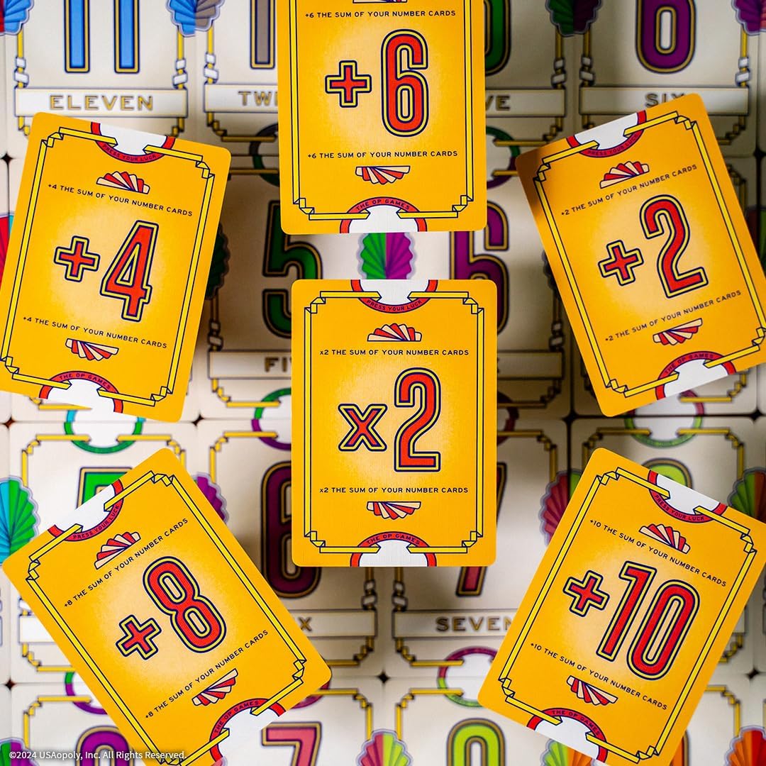 USAopoly Flip 7 | The Ultimate Blend of Press Your Luck and Strategy | Fast-Paced Addictive Card Game | Quick to Learn and Easy to Teach | 3+ Players | Ages 8+ | English