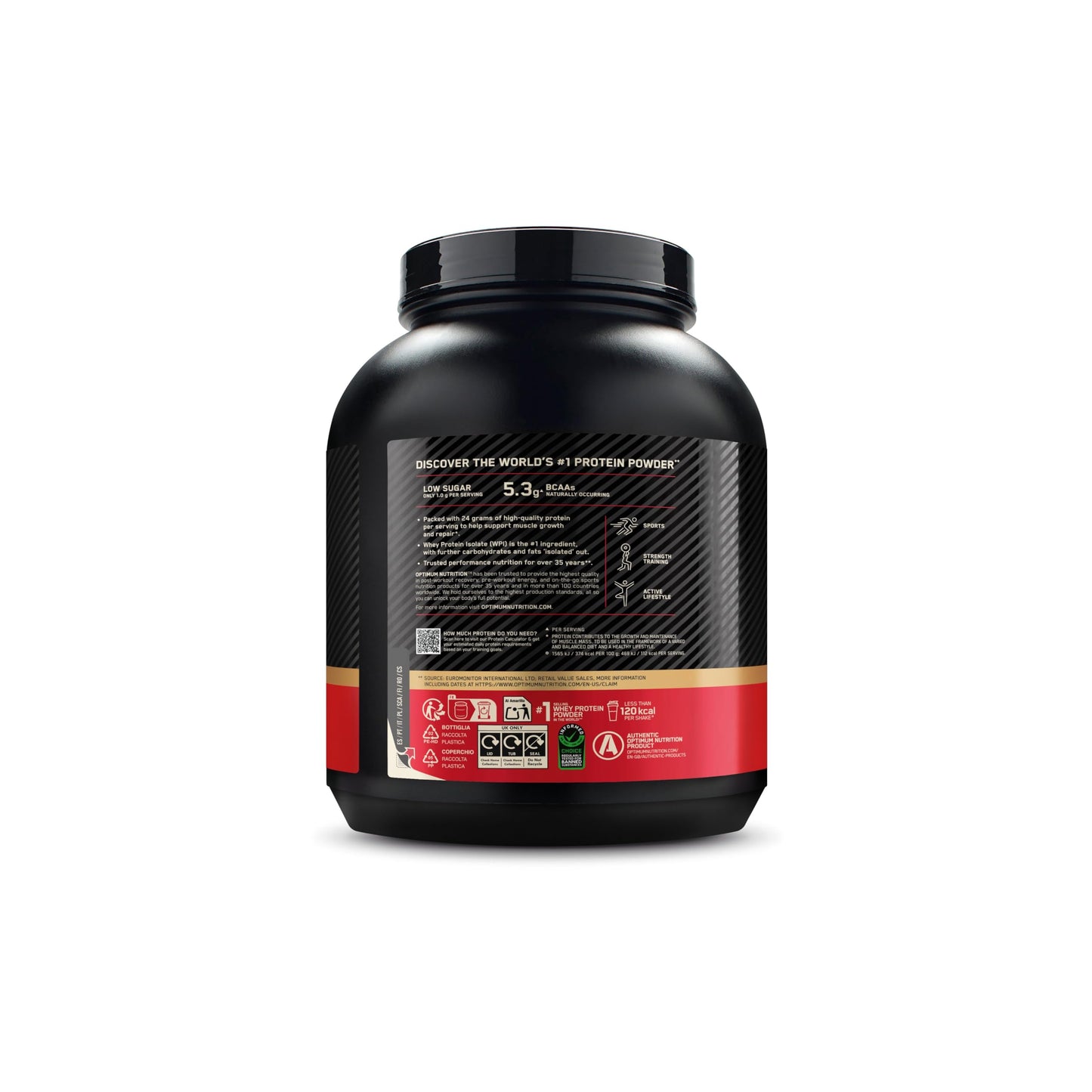 Optimum Nutrition Gold Standard 100% Whey Protéine en Poudre, 2,26 kg