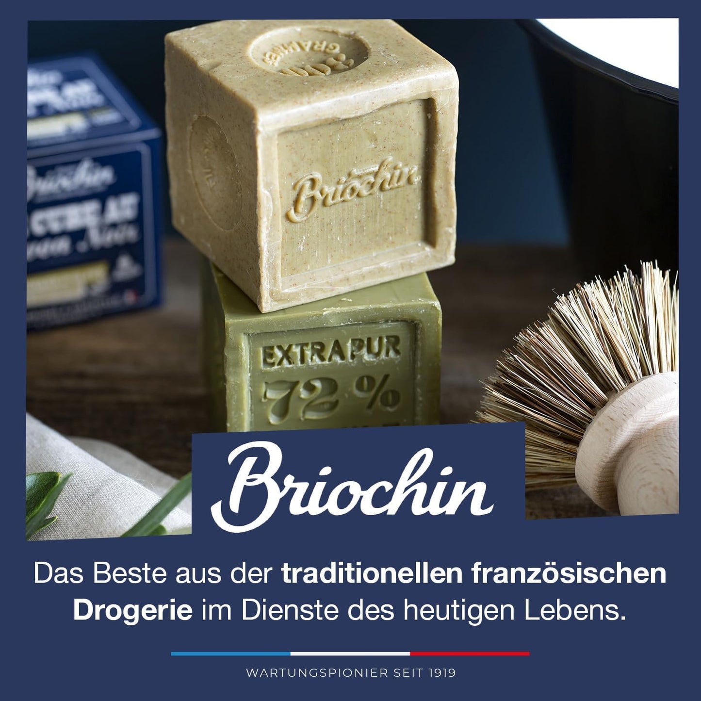 JACQUES BRIOCHIN - Mousse Dégraissante Cuisine -Savon Noir et Cristaux de Soude - Dégraisse - 99% d'Ingrédients d'Origine Naturelle - - Fabriqué En France - 750mL
