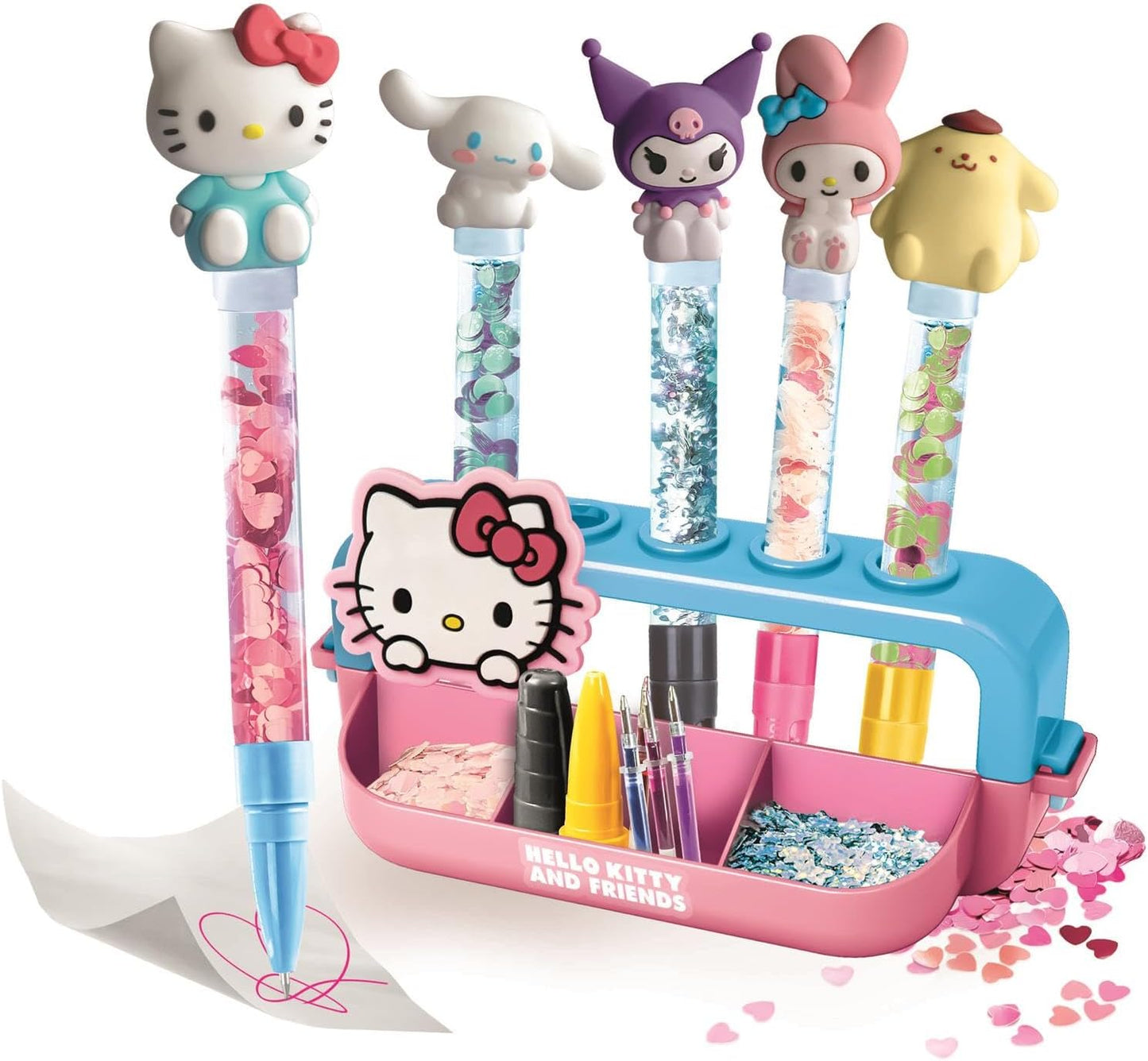Atelier Hello Kitty 5 Stylos Figurines Décorations et Stickers Dès 6 Ans