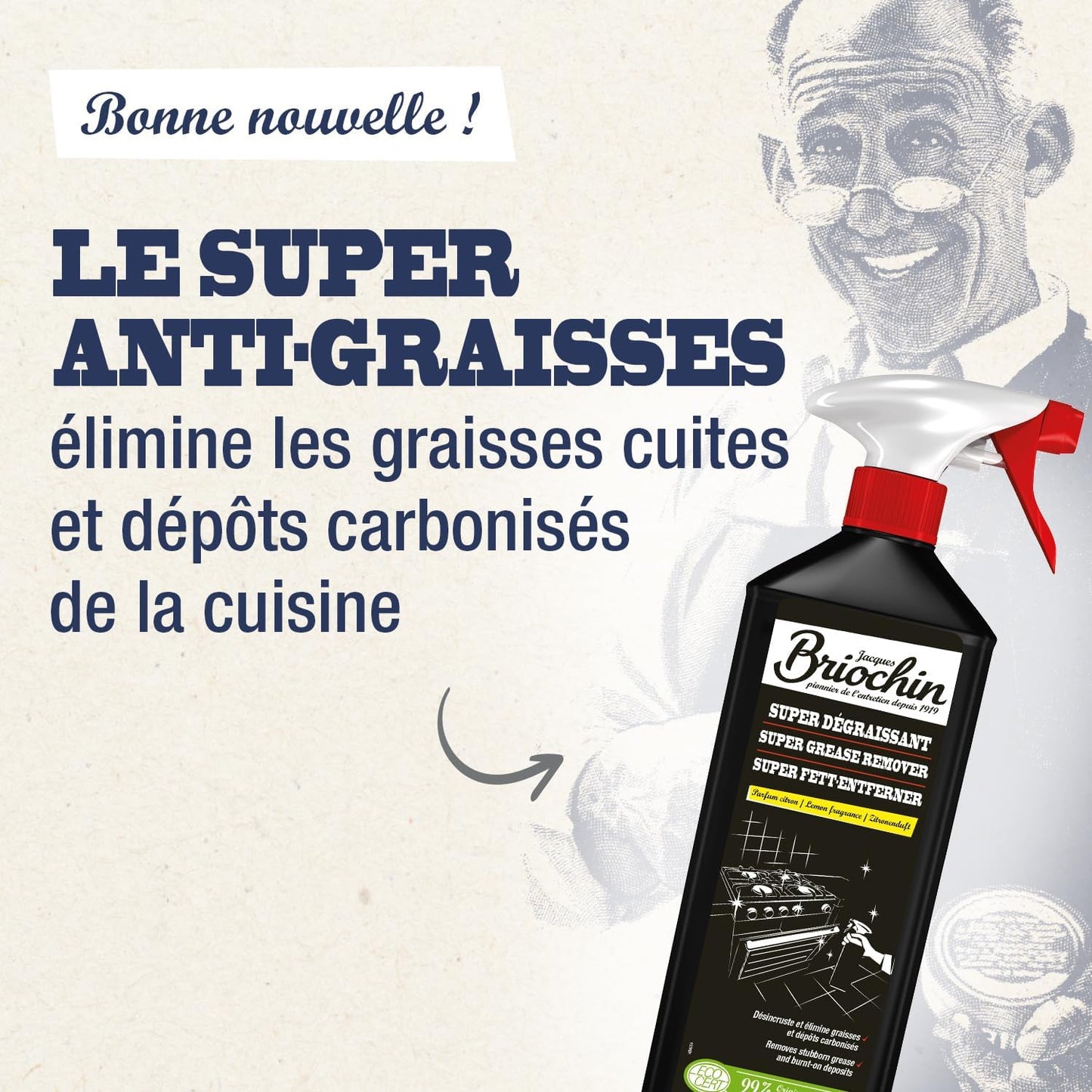 BRIOCHIN Super décapant cuisine ultra efficace 1L