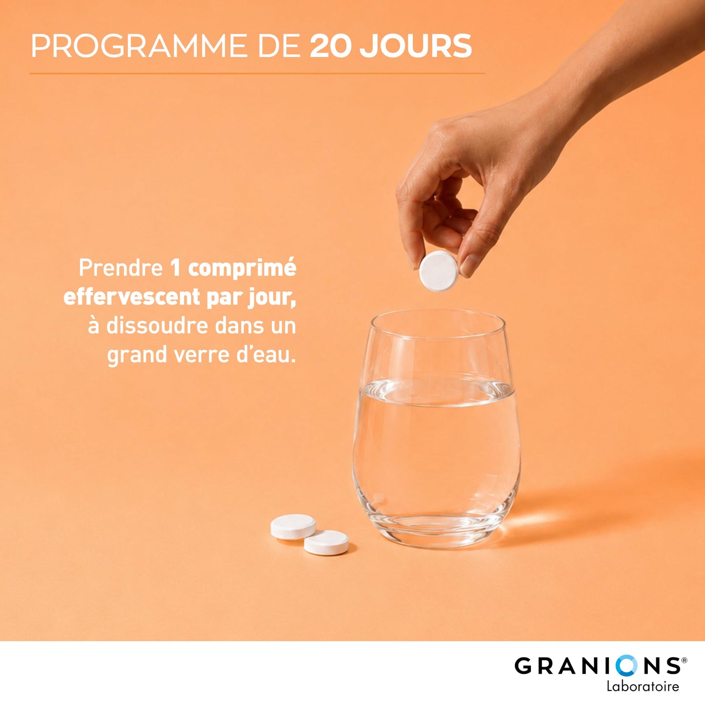 Vitamine C 1000 mg GRANIONS - Energie Immunité - 180 Comprimés Vegan Adulte