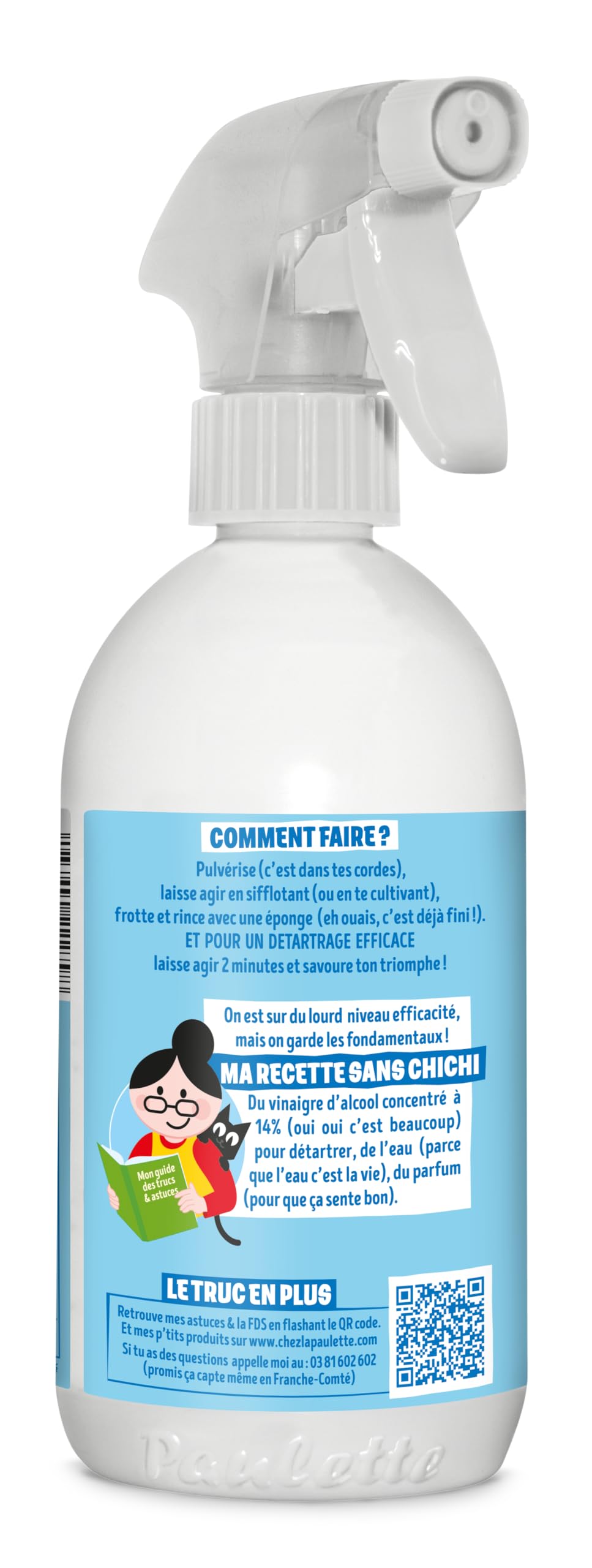 Paulette - Vinaigre Framboise 8° - Détartrant Multi-Surface - 500mL
