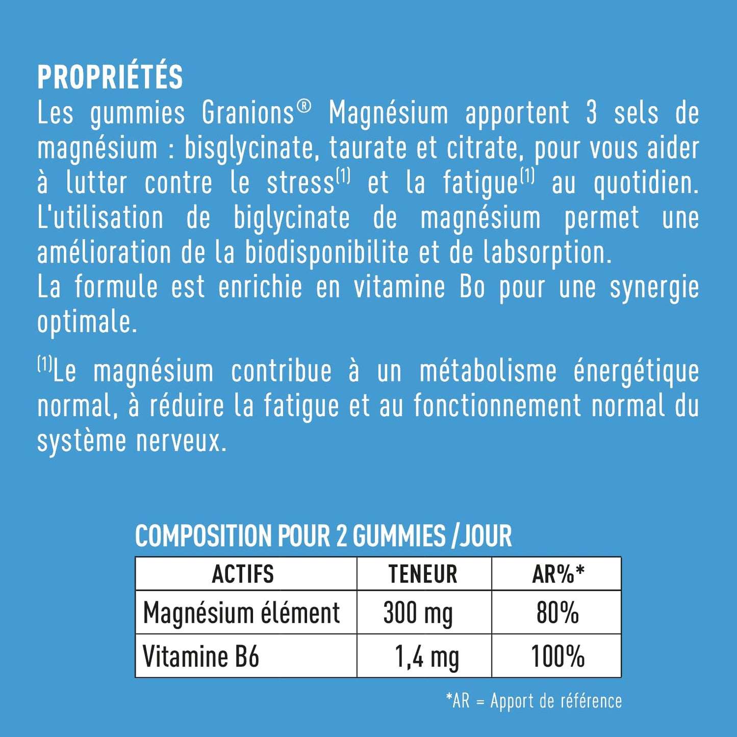 GRANIONS Magnesium Bisglycinate 360 MG - Magnesium Bisglycinate Haute Assimilation + Vitamine B6 - Anti Stress Adulte, Anti Fatigue Puissant - Sans Sucre & Vegan - 10 Shots - Goût Framboise