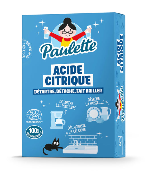 Paulette - Acide Citrique en Poudre - Détartrant Multi-Usage - 800g