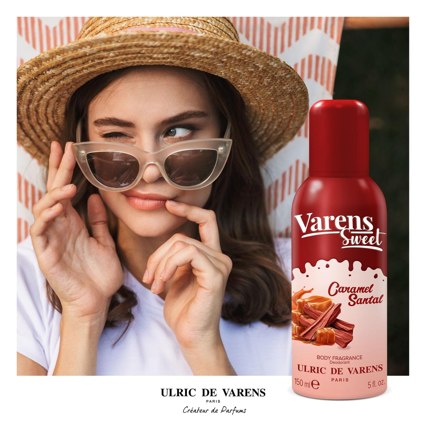 ULRIC DE VARENS - Body Fragrance Varens Sweet- Parfum & Déodorant Femme 2-en-1 - Vaporisateur - Spray - Lot de 2 x 150 ml