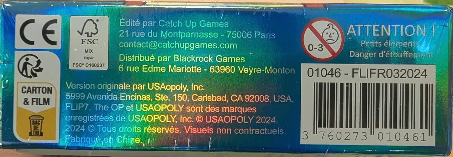 Catch Up Games Flip 7, Jeu de Cartes Rapide et Malin, 3-6 Joueurs dès 8 Ans