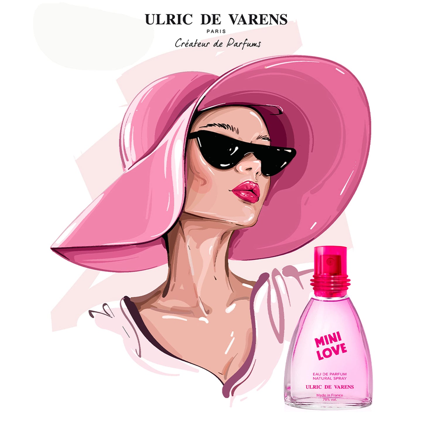 ULRIC DE VARENS - Eau de Parfum Mini Love - Floral Et Fruité - Parfum Femme - Vaporisateur - Made in France - 25 ml