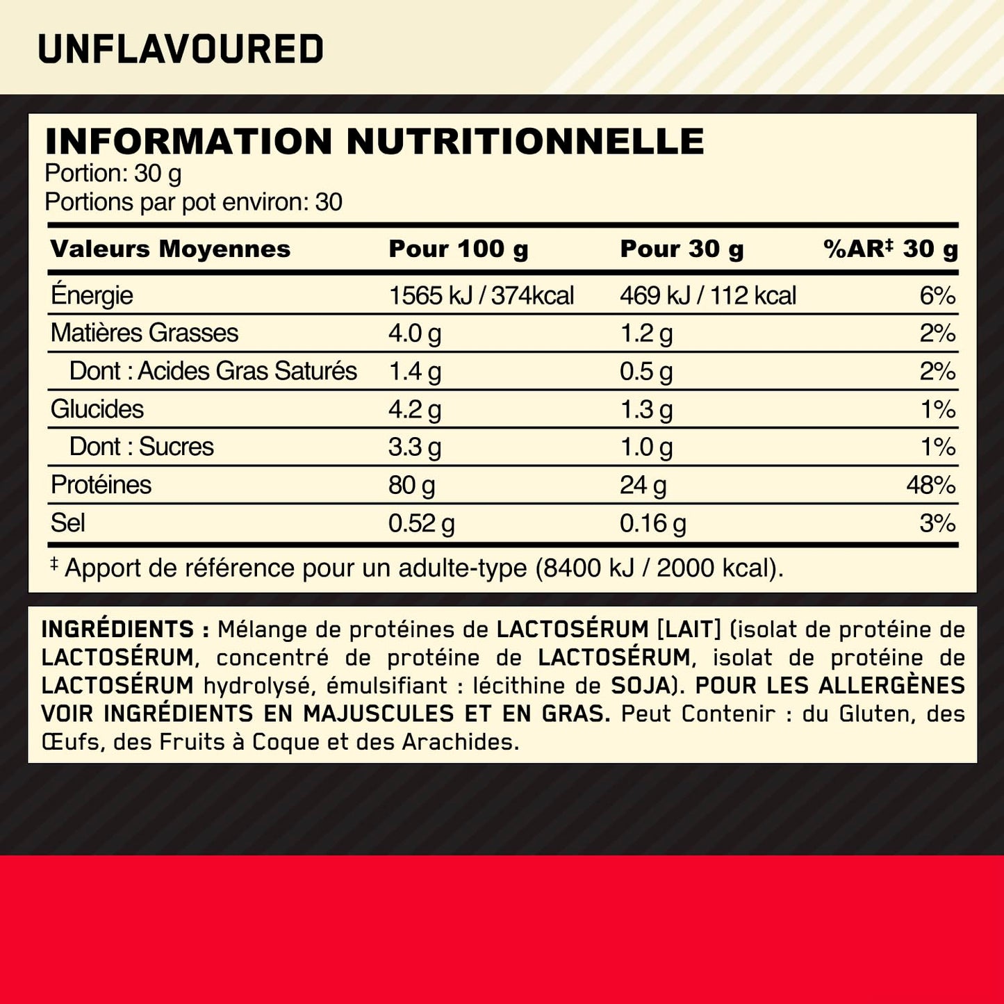 Optimum Nutrition Gold Standard 100% Whey Protéine en Poudre, 896 g