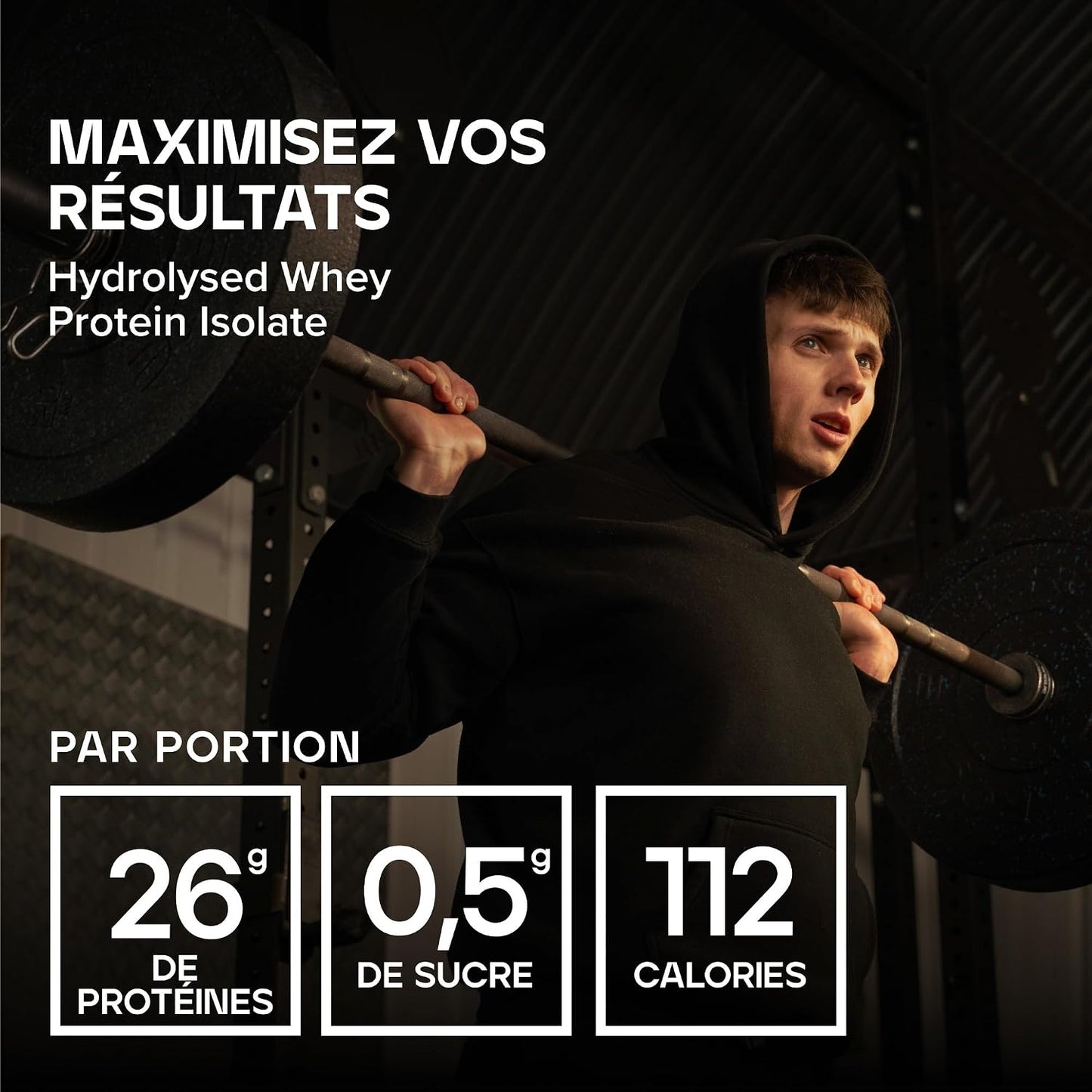 Bulk Isolat de Whey Protéine Hydrolysé, Chocolat, 500 g
