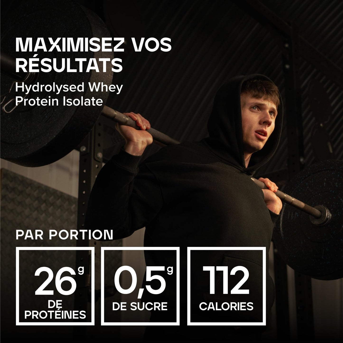 Bulk Isolat de Whey Protéine Hydrolysé, Chocolat, 500 g