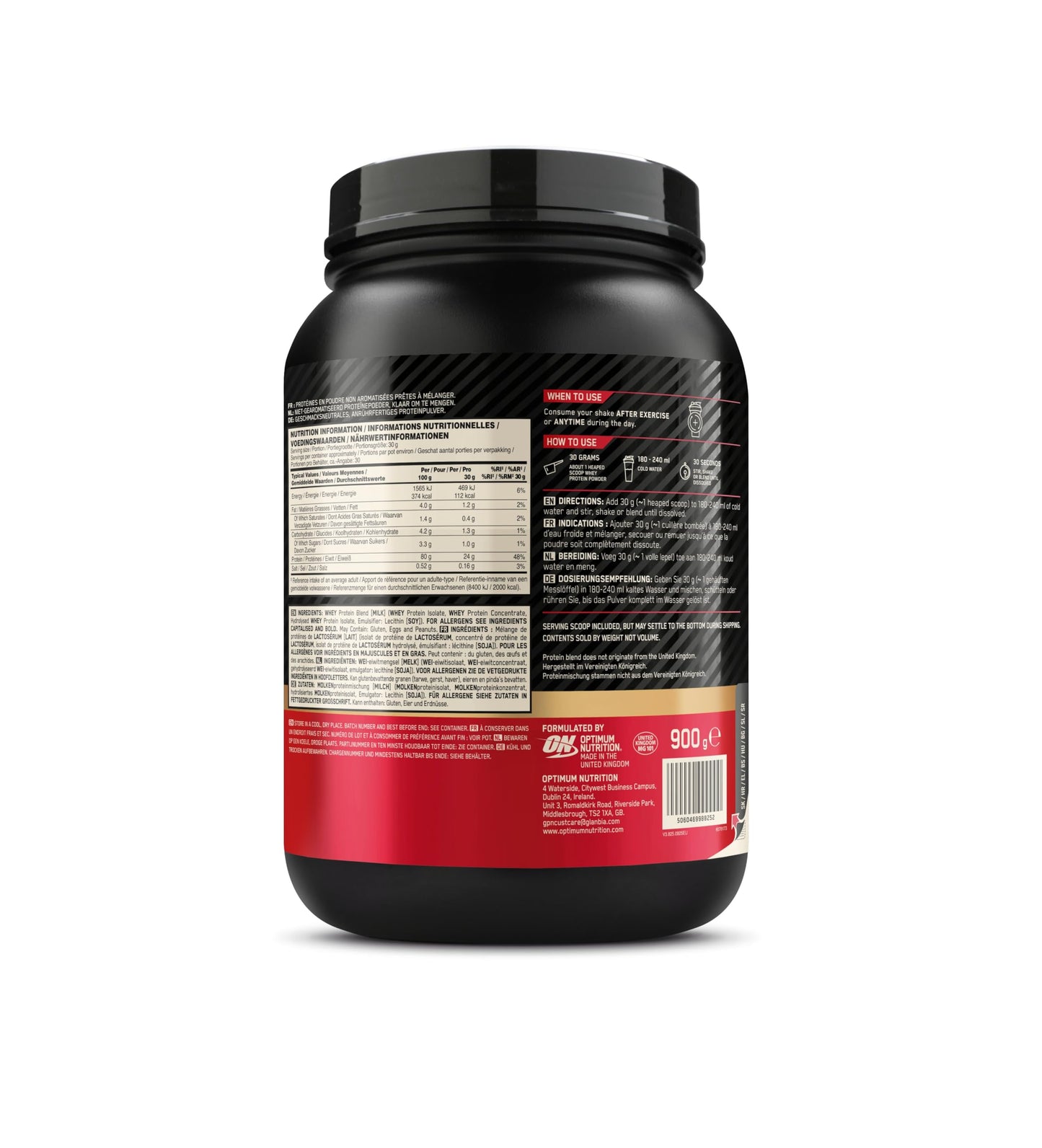 Optimum Nutrition Gold Standard 100% Whey Protéine en Poudre, 896 g