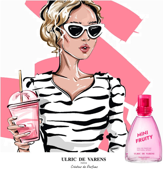 ULRIC DE VARENS - Eau de Parfum Mini Fruity - Hespéridé, Orange, Fruité, Musqué - Parfum Femme - Vaporisateur - Made in France - 25 ml