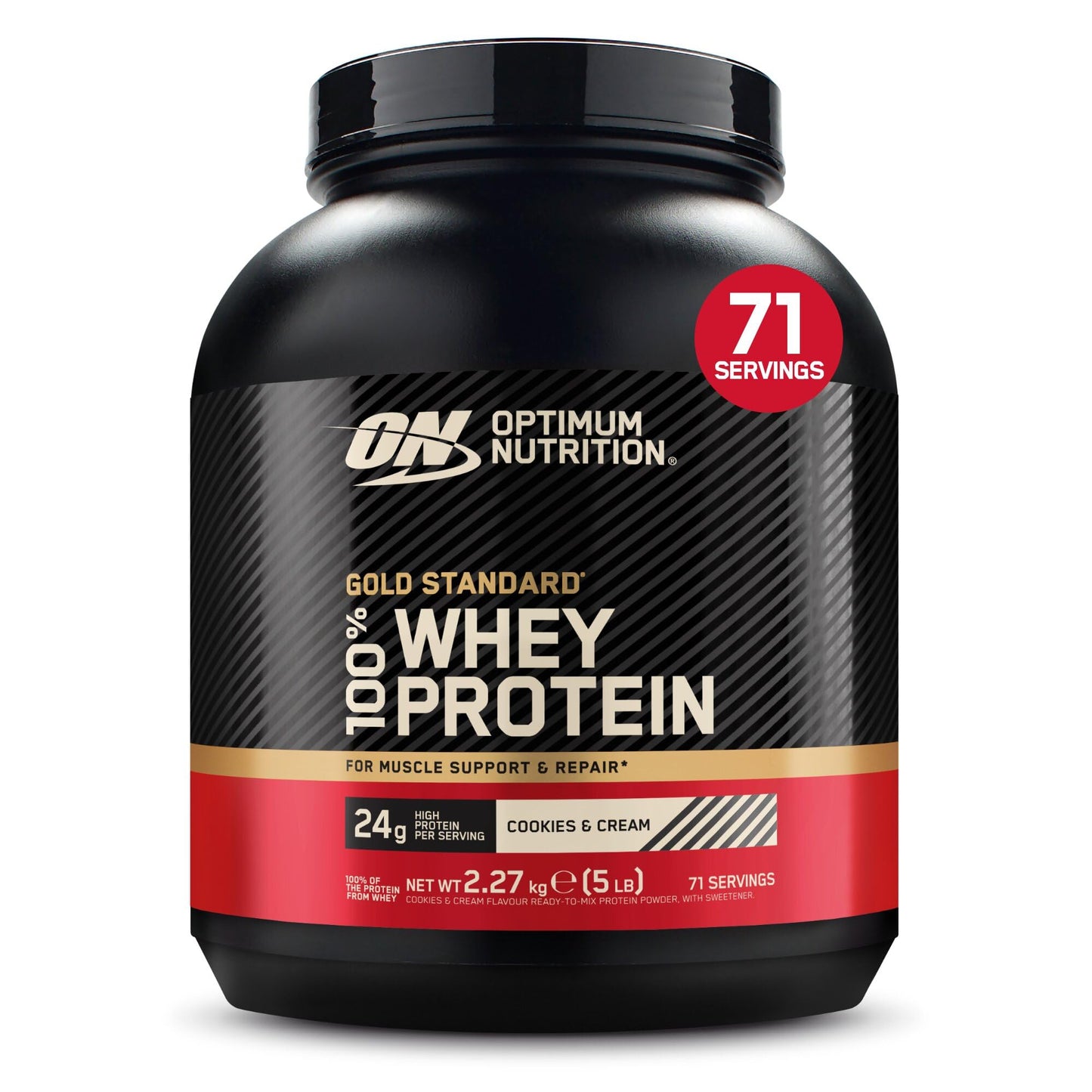 Optimum Nutrition Gold Standard 100% Whey Protéine en Poudre, 2,26 kg