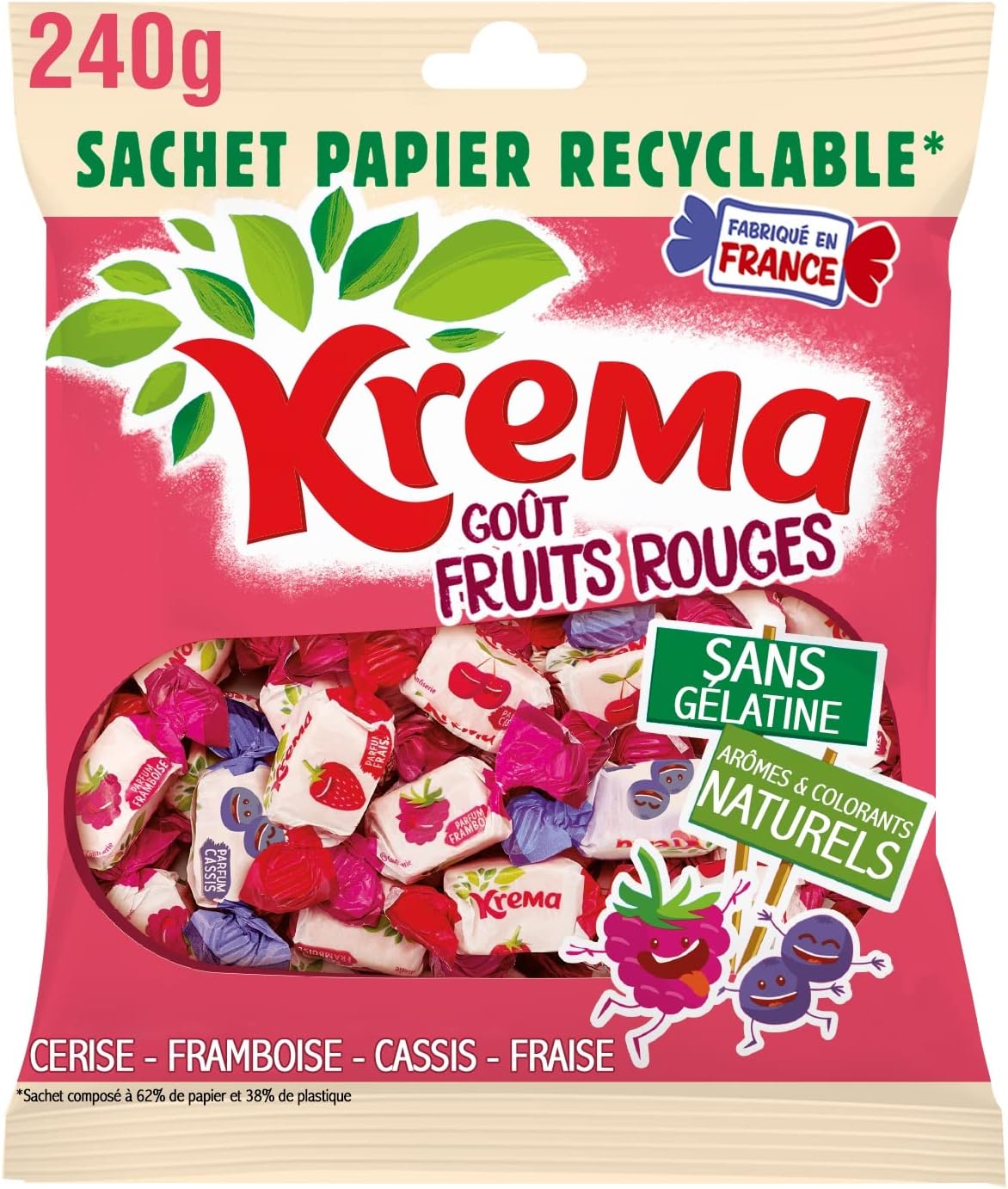 Krema Kréma Fruits Rouges 100% Recyclable 240 g