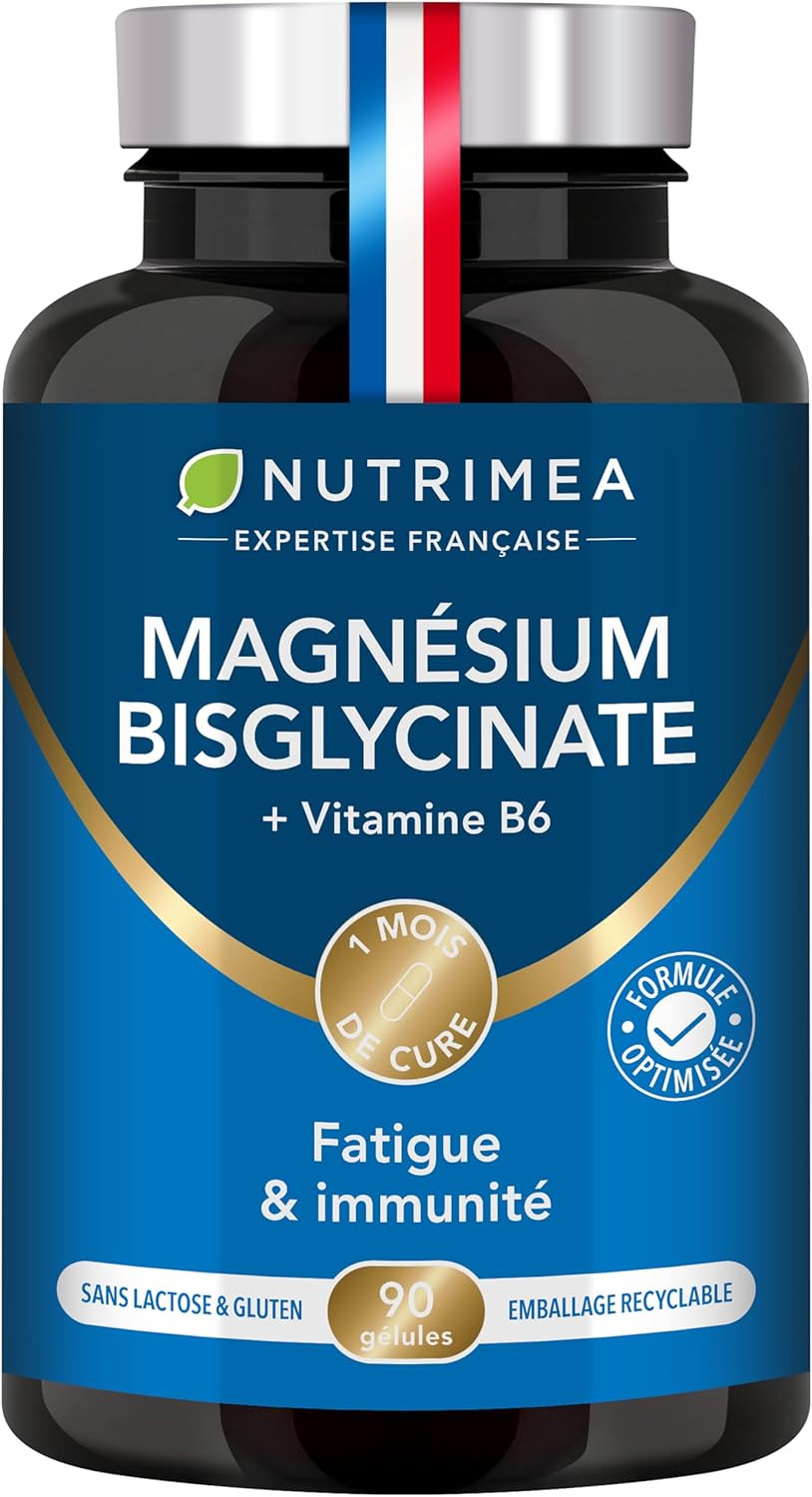 Magnésium Bisglycinate + Vitamine B6 | Sommeil, Stress, Fatigue