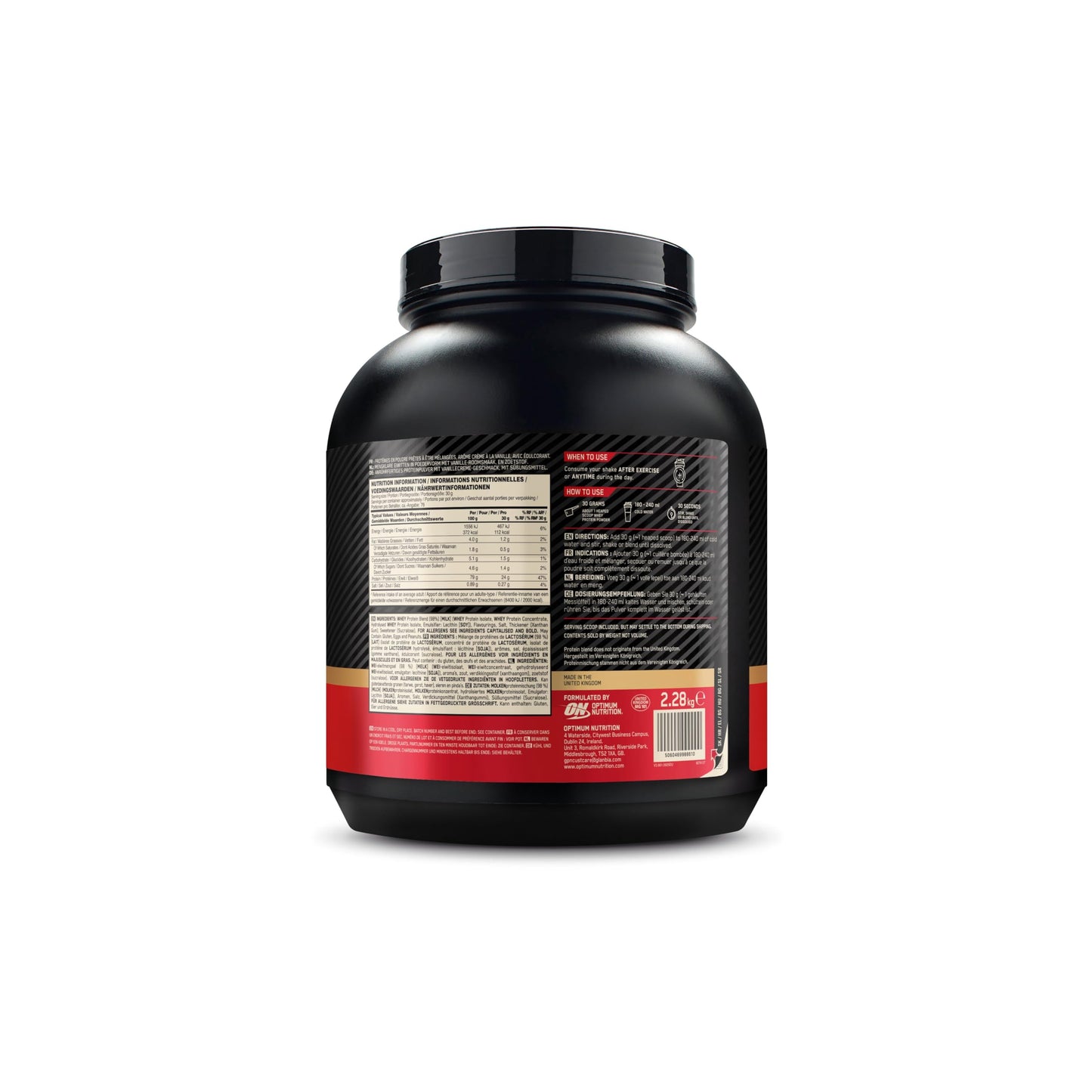 Optimum Nutrition Gold Standard 100% Whey Protéine en Poudre, 2,26 kg