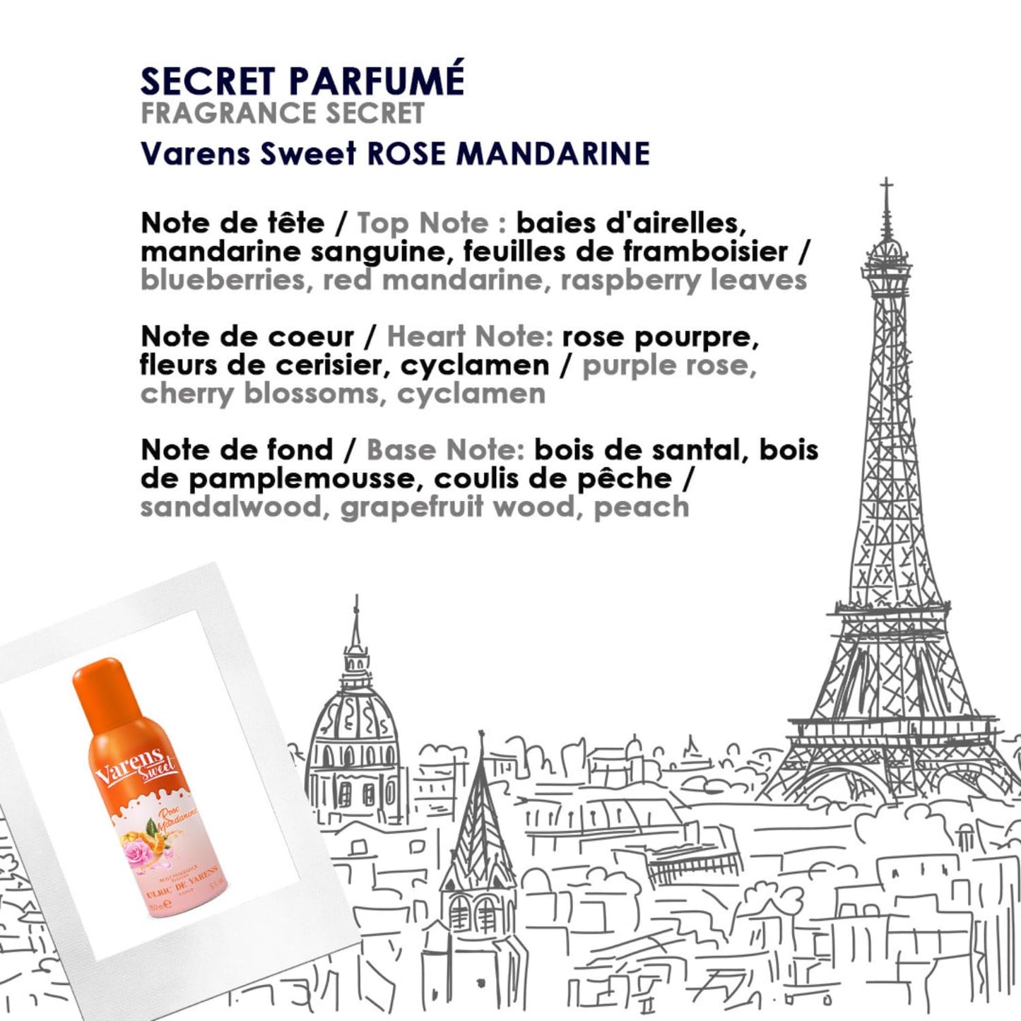 ULRIC DE VARENS - Body Fragrance Varens Sweet- Parfum & Déodorant Femme 2-en-1 - Vaporisateur - Spray - Lot de 2 x 150 ml