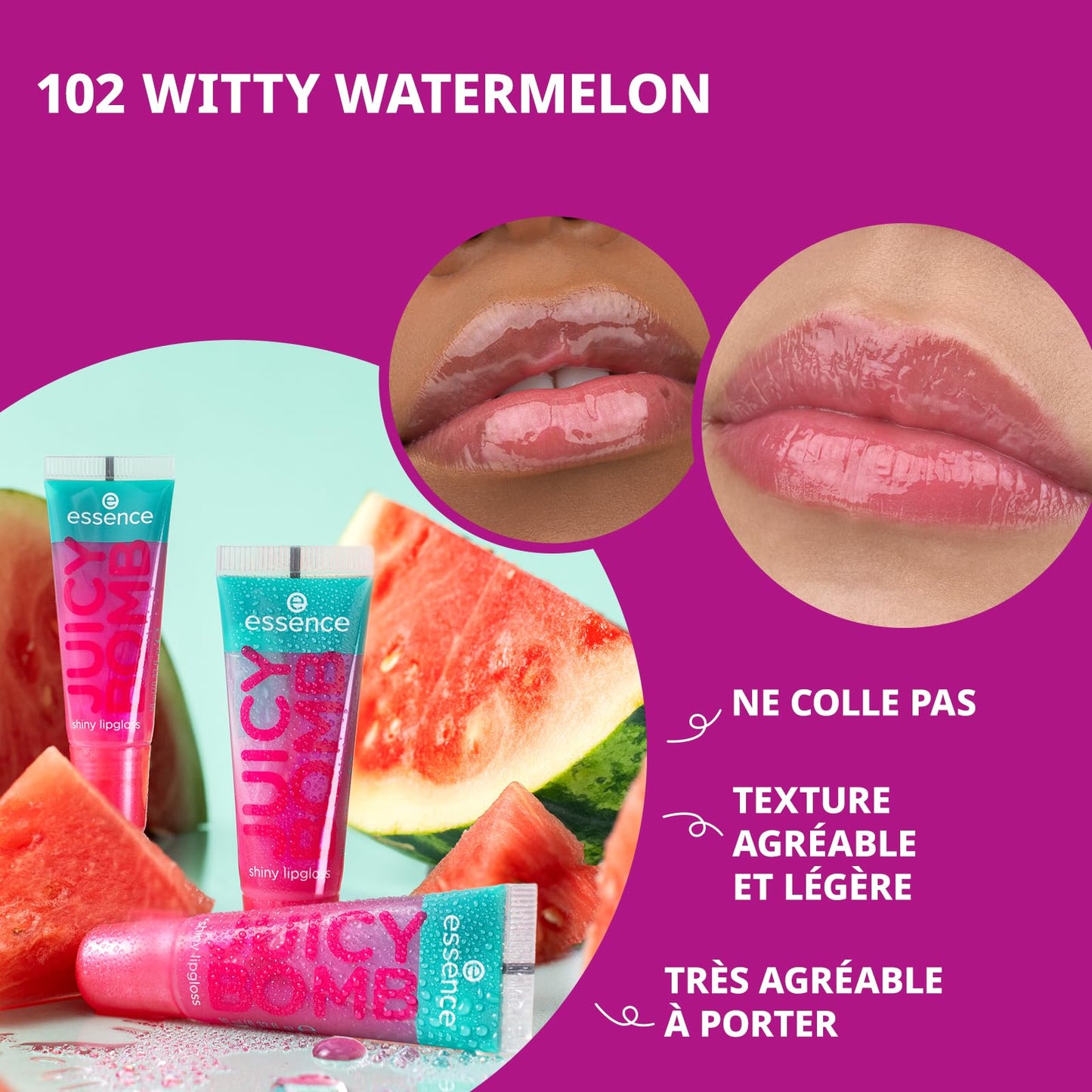 essence brillo de labios 101 JUICY BOMB brillo de labios brillante 101 Lovely - 10 ml