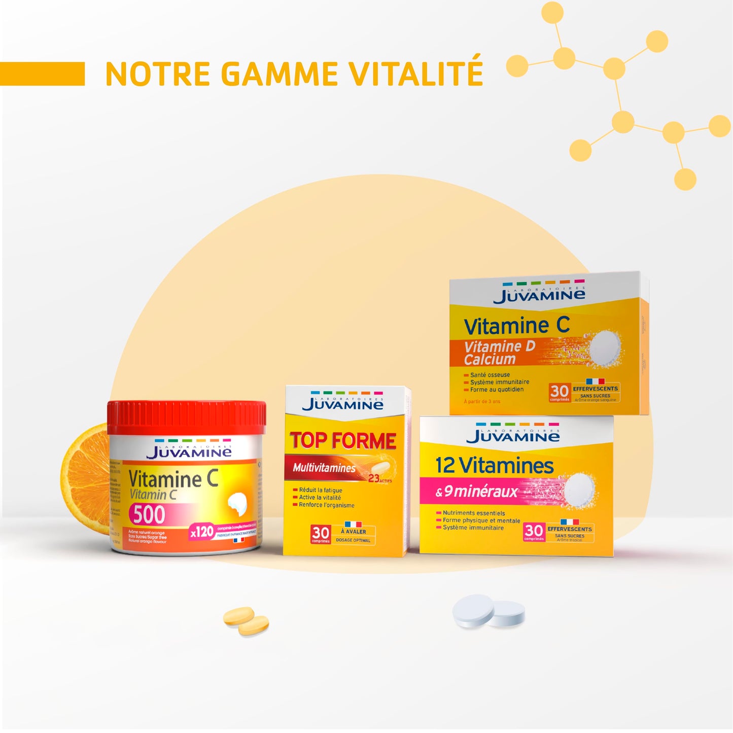 JUVAMINE 21 Vitamines & Minéraux - Fatigue, Énergie & Vitalité - 30 Cpr