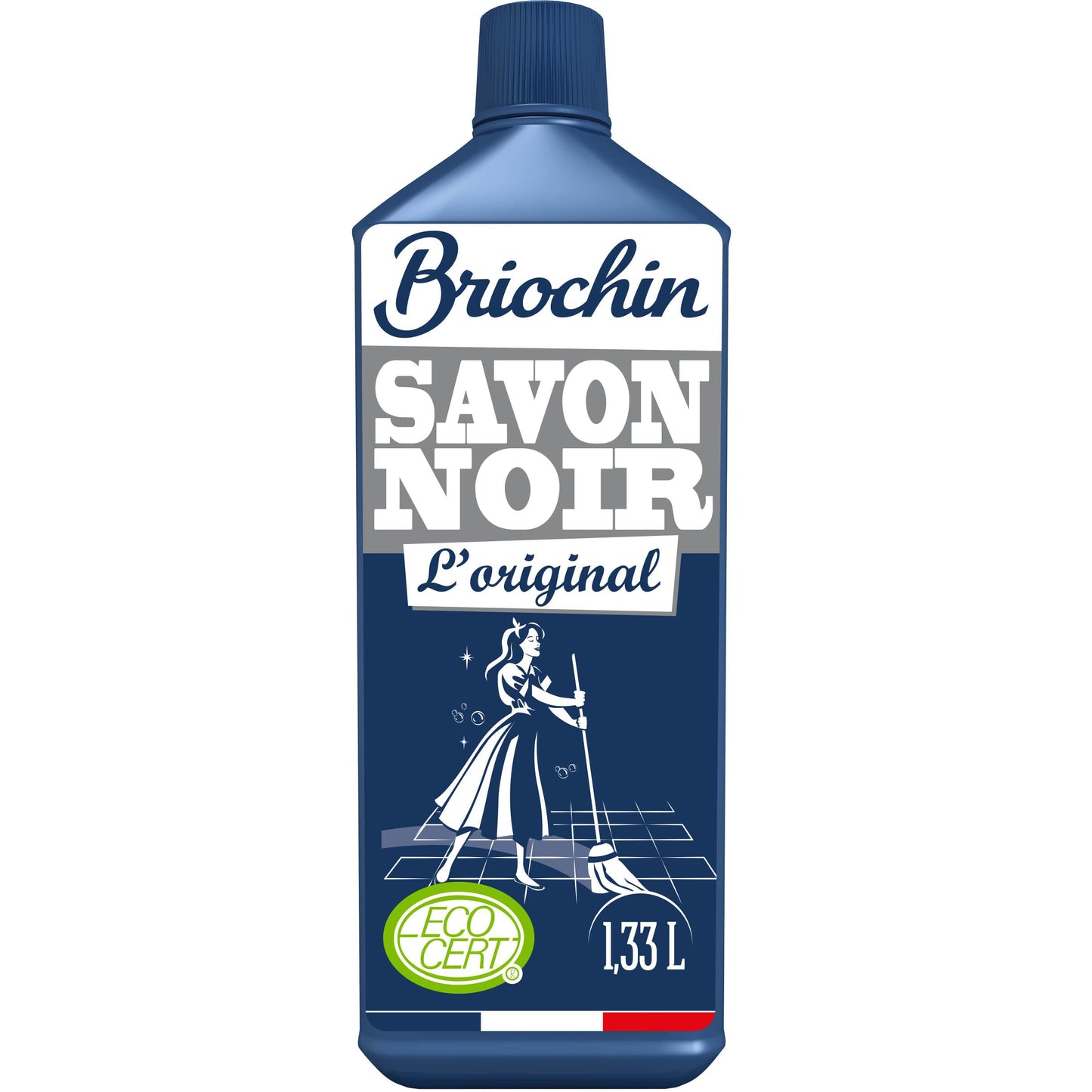 JACQUES BRIOCHIN - Savon noir prêt à l'emploi - A l'huile de lin - Nettoie, détache et fait briller - Ecocert - Fabrication Française - Flacon recyclable - Pulvérisateur 750ml