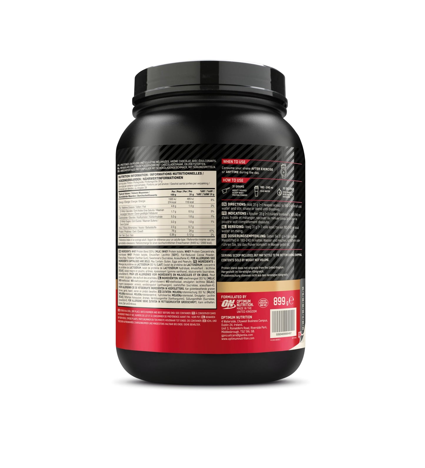 Optimum Nutrition Gold Standard 100% Whey Protéine en Poudre, 896 g