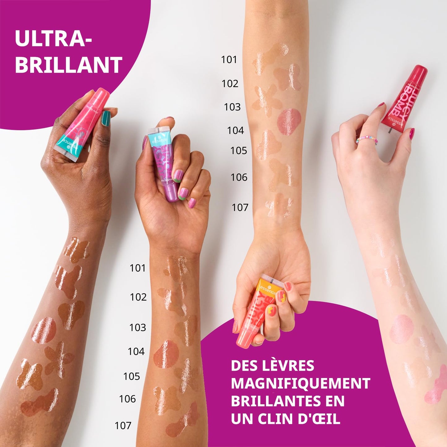 essence brillo de labios 101 JUICY BOMB brillo de labios brillante 101 Lovely - 10 ml