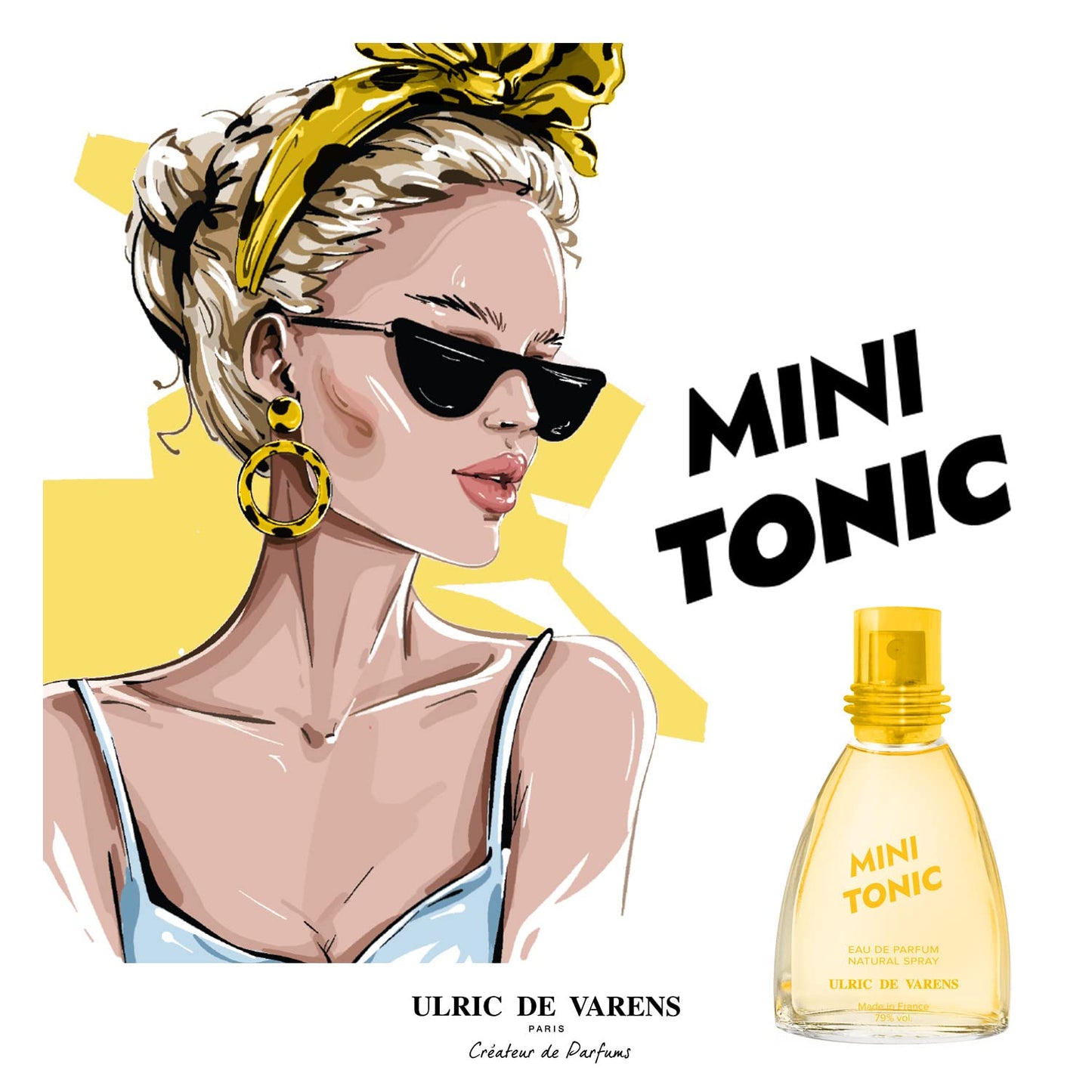 ULRIC DE VARENS - Eau de Parfum Mini Tonic - Hespéridé, Floral, Musqué - Parfum Femme - Vaporisateur - Made in France - 25 ml