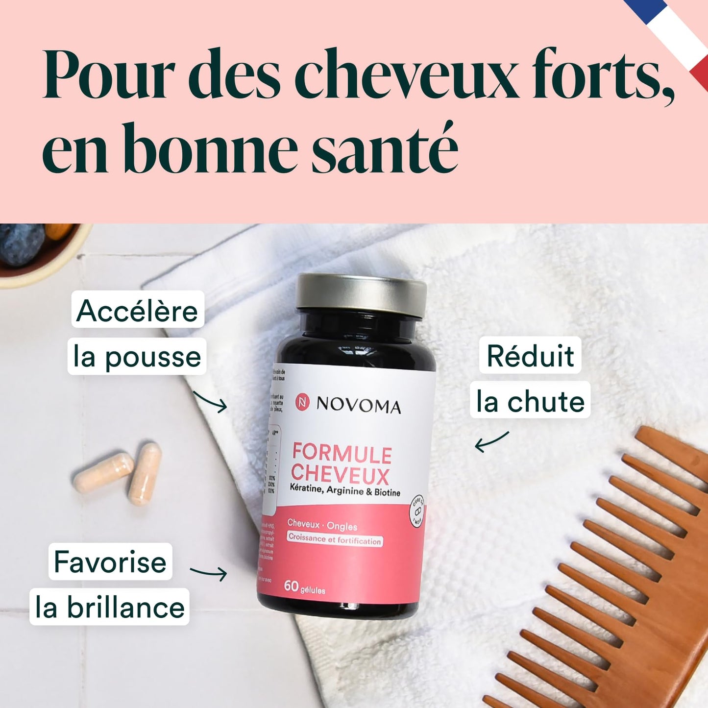 Biotine 450 µg + Sélénium et Zinc, 60 Gélules Végétales - 2 Mois